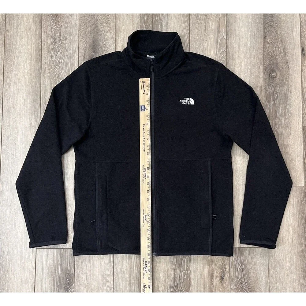 The North Face Circular Design Black Full Zip Lightweight Jacket Mens Sz Medium